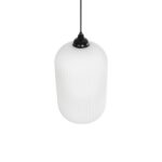 GLOBOSTAR® MELONI 206-0019 Μοντέρνο Κρεμαστό Φωτιστικό Οροφής με Ντουί 1 x E27 AC 220-240V IP20 – Λευκό – Μ20 x Π20 x Υ38cm