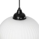GLOBOSTAR® MELONI 206-0019 Μοντέρνο Κρεμαστό Φωτιστικό Οροφής με Ντουί 1 x E27 AC 220-240V IP20 – Λευκό – Μ20 x Π20 x Υ38cm
