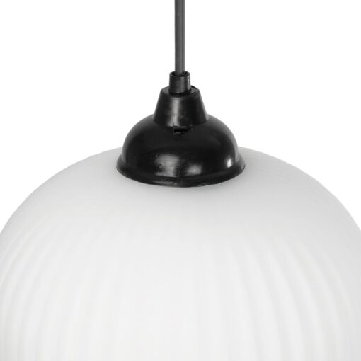 GLOBOSTAR® MELONI 206-0019 Μοντέρνο Κρεμαστό Φωτιστικό Οροφής με Ντουί 1 x E27 AC 220-240V IP20 – Λευκό – Μ20 x Π20 x Υ38cm