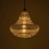 GLOBOSTAR® VERRE 206-0021 Μοντέρνο Κρεμαστό Φωτιστικό Οροφής με Ντουί 1 x E27 AC 220-240V IP20 – Μαύρο Φιμέ – Μ38 x Π38 x Υ34cm