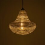 GLOBOSTAR® VERRE 206-0021 Μοντέρνο Κρεμαστό Φωτιστικό Οροφής με Ντουί 1 x E27 AC 220-240V IP20 – Μαύρο Φιμέ – Μ38 x Π38 x Υ34cm