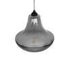 GLOBOSTAR® VERRE 206-0021 Μοντέρνο Κρεμαστό Φωτιστικό Οροφής με Ντουί 1 x E27 AC 220-240V IP20 – Μαύρο Φιμέ – Μ38 x Π38 x Υ34cm