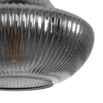 GLOBOSTAR® VERRE 206-0021 Μοντέρνο Κρεμαστό Φωτιστικό Οροφής με Ντουί 1 x E27 AC 220-240V IP20 – Μαύρο Φιμέ – Μ38 x Π38 x Υ34cm