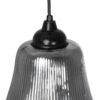GLOBOSTAR® VERRE 206-0021 Μοντέρνο Κρεμαστό Φωτιστικό Οροφής με Ντουί 1 x E27 AC 220-240V IP20 – Μαύρο Φιμέ – Μ38 x Π38 x Υ34cm