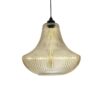 GLOBOSTAR® VERRE 206-0022 Μοντέρνο Κρεμαστό Φωτιστικό Οροφής με Ντουί 1 x E27 AC 220-240V IP20 – Mελί – Μ38 x Π38 x Υ34cm