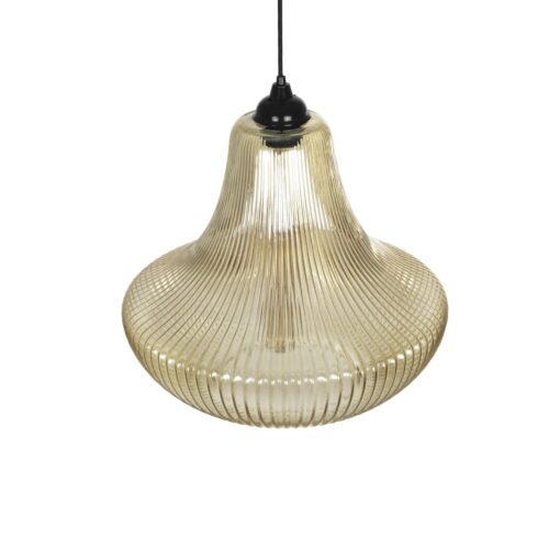 GLOBOSTAR® VERRE 206-0022 Μοντέρνο Κρεμαστό Φωτιστικό Οροφής με Ντουί 1 x E27 AC 220-240V IP20 – Mελί – Μ38 x Π38 x Υ34cm