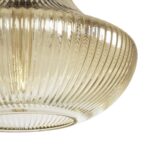 GLOBOSTAR® VERRE 206-0022 Μοντέρνο Κρεμαστό Φωτιστικό Οροφής με Ντουί 1 x E27 AC 220-240V IP20 – Mελί – Μ38 x Π38 x Υ34cm