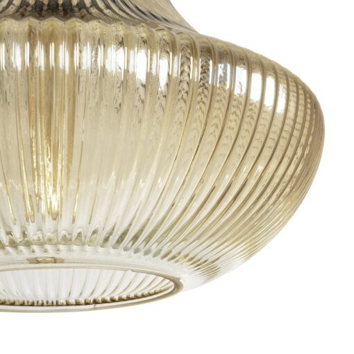 GLOBOSTAR® VERRE 206-0022 Μοντέρνο Κρεμαστό Φωτιστικό Οροφής με Ντουί 1 x E27 AC 220-240V IP20 – Mελί – Μ38 x Π38 x Υ34cm