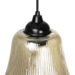 GLOBOSTAR® VERRE 206-0022 Μοντέρνο Κρεμαστό Φωτιστικό Οροφής με Ντουί 1 x E27 AC 220-240V IP20 – Mελί – Μ38 x Π38 x Υ34cm