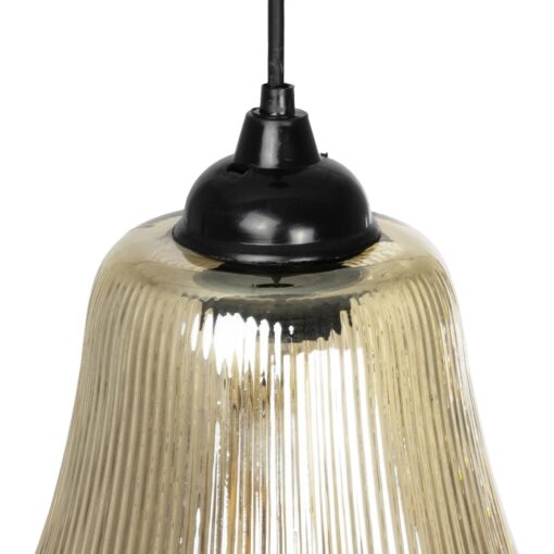 GLOBOSTAR® VERRE 206-0022 Μοντέρνο Κρεμαστό Φωτιστικό Οροφής με Ντουί 1 x E27 AC 220-240V IP20 – Mελί – Μ38 x Π38 x Υ34cm