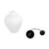 GLOBOSTAR® SKLO 206-0023 Μοντέρνο Κρεμαστό Φωτιστικό Οροφής με Ντουί 1 x E27 AC 220-240V IP20 – Λευκό – Μ22 x Π22 x Υ31cm