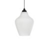 GLOBOSTAR® SKLO 206-0023 Μοντέρνο Κρεμαστό Φωτιστικό Οροφής με Ντουί 1 x E27 AC 220-240V IP20 – Λευκό – Μ22 x Π22 x Υ31cm