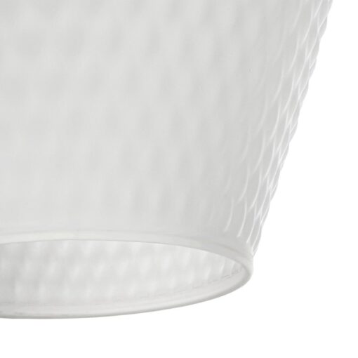 GLOBOSTAR® SKLO 206-0023 Μοντέρνο Κρεμαστό Φωτιστικό Οροφής με Ντουί 1 x E27 AC 220-240V IP20 – Λευκό – Μ22 x Π22 x Υ31cm