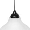 GLOBOSTAR® SKLO 206-0023 Μοντέρνο Κρεμαστό Φωτιστικό Οροφής με Ντουί 1 x E27 AC 220-240V IP20 – Λευκό – Μ22 x Π22 x Υ31cm