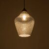 GLOBOSTAR® SKLO 206-0024 Μοντέρνο Κρεμαστό Φωτιστικό Οροφής με Ντουί 1 x E27 AC 220-240V IP20 – Μαύρο Φιμέ – Μ22 x Π22 x Υ31cm