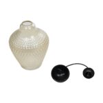 GLOBOSTAR® SKLO 206-0025 Μοντέρνο Κρεμαστό Φωτιστικό Οροφής με Ντουί 1 x E27 AC 220-240V IP20 – Mελί – Μ22 x Π22 x Υ31cm