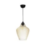 GLOBOSTAR® SKLO 206-0025 Μοντέρνο Κρεμαστό Φωτιστικό Οροφής με Ντουί 1 x E27 AC 220-240V IP20 – Mελί – Μ22 x Π22 x Υ31cm