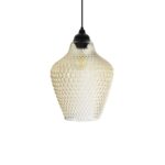 GLOBOSTAR® SKLO 206-0025 Μοντέρνο Κρεμαστό Φωτιστικό Οροφής με Ντουί 1 x E27 AC 220-240V IP20 – Mελί – Μ22 x Π22 x Υ31cm