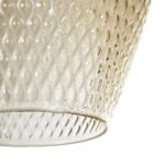 GLOBOSTAR® SKLO 206-0025 Μοντέρνο Κρεμαστό Φωτιστικό Οροφής με Ντουί 1 x E27 AC 220-240V IP20 – Mελί – Μ22 x Π22 x Υ31cm