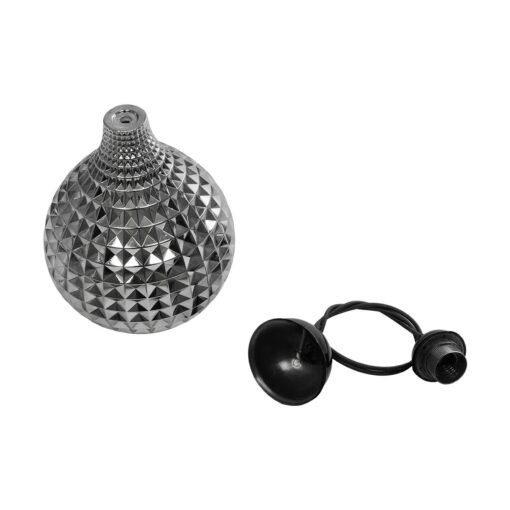 GLOBOSTAR® BASTIK 206-0026 Μοντέρνο Κρεμαστό Φωτιστικό Οροφής με Ντουί 1 x E27 AC 220-240V IP20 – Μαύρο Φιμέ – Μ22 x Π22 x Υ26cm