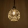 GLOBOSTAR® BASTIK 206-0026 Μοντέρνο Κρεμαστό Φωτιστικό Οροφής με Ντουί 1 x E27 AC 220-240V IP20 – Μαύρο Φιμέ – Μ22 x Π22 x Υ26cm