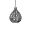 GLOBOSTAR® BASTIK 206-0026 Μοντέρνο Κρεμαστό Φωτιστικό Οροφής με Ντουί 1 x E27 AC 220-240V IP20 – Μαύρο Φιμέ – Μ22 x Π22 x Υ26cm
