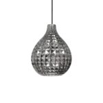 GLOBOSTAR® BASTIK 206-0026 Μοντέρνο Κρεμαστό Φωτιστικό Οροφής με Ντουί 1 x E27 AC 220-240V IP20 – Μαύρο Φιμέ – Μ22 x Π22 x Υ26cm