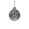 GLOBOSTAR® BASTIK 206-0026 Μοντέρνο Κρεμαστό Φωτιστικό Οροφής με Ντουί 1 x E27 AC 220-240V IP20 – Μαύρο Φιμέ – Μ22 x Π22 x Υ26cm