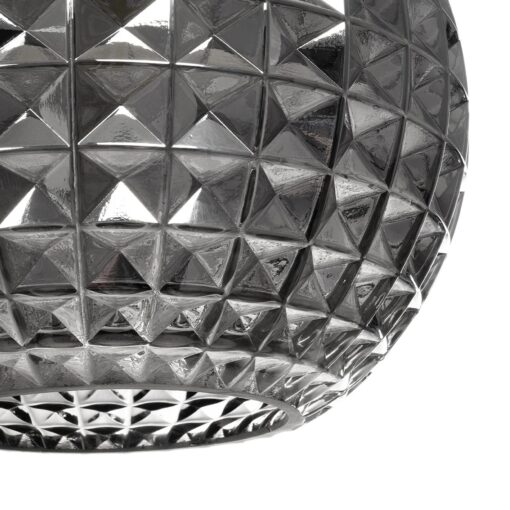 GLOBOSTAR® BASTIK 206-0026 Μοντέρνο Κρεμαστό Φωτιστικό Οροφής με Ντουί 1 x E27 AC 220-240V IP20 – Μαύρο Φιμέ – Μ22 x Π22 x Υ26cm