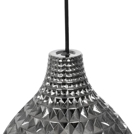 GLOBOSTAR® BASTIK 206-0026 Μοντέρνο Κρεμαστό Φωτιστικό Οροφής με Ντουί 1 x E27 AC 220-240V IP20 – Μαύρο Φιμέ – Μ22 x Π22 x Υ26cm