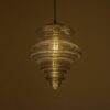GLOBOSTAR® CORTE 206-0028 Μοντέρνο Κρεμαστό Φωτιστικό Οροφής με Ντουί 1 x E27 AC 220-240V IP20 – Μαύρο Φιμέ – Μ25 x Π25 x Υ30cm