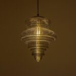 GLOBOSTAR® CORTE 206-0028 Μοντέρνο Κρεμαστό Φωτιστικό Οροφής με Ντουί 1 x E27 AC 220-240V IP20 – Μαύρο Φιμέ – Μ25 x Π25 x Υ30cm
