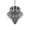 GLOBOSTAR® CORTE 206-0028 Μοντέρνο Κρεμαστό Φωτιστικό Οροφής με Ντουί 1 x E27 AC 220-240V IP20 – Μαύρο Φιμέ – Μ25 x Π25 x Υ30cm