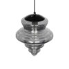 GLOBOSTAR® CORTE 206-0028 Μοντέρνο Κρεμαστό Φωτιστικό Οροφής με Ντουί 1 x E27 AC 220-240V IP20 – Μαύρο Φιμέ – Μ25 x Π25 x Υ30cm
