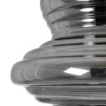 GLOBOSTAR® CORTE 206-0028 Μοντέρνο Κρεμαστό Φωτιστικό Οροφής με Ντουί 1 x E27 AC 220-240V IP20 – Μαύρο Φιμέ – Μ25 x Π25 x Υ30cm