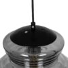 GLOBOSTAR® CORTE 206-0028 Μοντέρνο Κρεμαστό Φωτιστικό Οροφής με Ντουί 1 x E27 AC 220-240V IP20 – Μαύρο Φιμέ – Μ25 x Π25 x Υ30cm