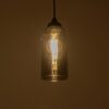 GLOBOSTAR® TUBE 206-0030 Μοντέρνο Κρεμαστό Φωτιστικό Οροφής με Ντουί 1 x E27 AC 220-240V IP20 – Μαύρο Φιμέ – Μ10 x Π10 x Υ24cm