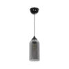 GLOBOSTAR® TUBE 206-0030 Μοντέρνο Κρεμαστό Φωτιστικό Οροφής με Ντουί 1 x E27 AC 220-240V IP20 – Μαύρο Φιμέ – Μ10 x Π10 x Υ24cm
