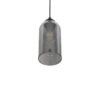 GLOBOSTAR® TUBE 206-0030 Μοντέρνο Κρεμαστό Φωτιστικό Οροφής με Ντουί 1 x E27 AC 220-240V IP20 – Μαύρο Φιμέ – Μ10 x Π10 x Υ24cm