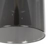 GLOBOSTAR® TUBE 206-0030 Μοντέρνο Κρεμαστό Φωτιστικό Οροφής με Ντουί 1 x E27 AC 220-240V IP20 – Μαύρο Φιμέ – Μ10 x Π10 x Υ24cm