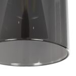 GLOBOSTAR® TUBE 206-0030 Μοντέρνο Κρεμαστό Φωτιστικό Οροφής με Ντουί 1 x E27 AC 220-240V IP20 – Μαύρο Φιμέ – Μ10 x Π10 x Υ24cm