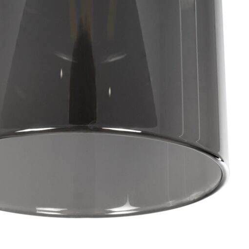 GLOBOSTAR® TUBE 206-0030 Μοντέρνο Κρεμαστό Φωτιστικό Οροφής με Ντουί 1 x E27 AC 220-240V IP20 – Μαύρο Φιμέ – Μ10 x Π10 x Υ24cm