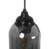 GLOBOSTAR® TUBE 206-0030 Μοντέρνο Κρεμαστό Φωτιστικό Οροφής με Ντουί 1 x E27 AC 220-240V IP20 – Μαύρο Φιμέ – Μ10 x Π10 x Υ24cm
