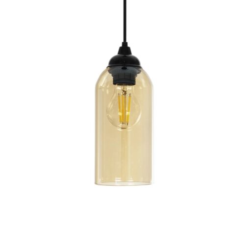 GLOBOSTAR® TUBE 206-0031 Μοντέρνο Κρεμαστό Φωτιστικό Οροφής με Ντουί 1 x E27 AC 220-240V IP20 – Mελί – Μ10 x Π10 x Υ24cm