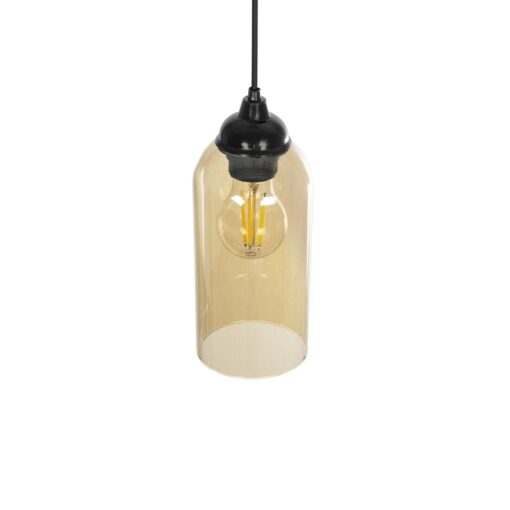 GLOBOSTAR® TUBE 206-0031 Μοντέρνο Κρεμαστό Φωτιστικό Οροφής με Ντουί 1 x E27 AC 220-240V IP20 – Mελί – Μ10 x Π10 x Υ24cm
