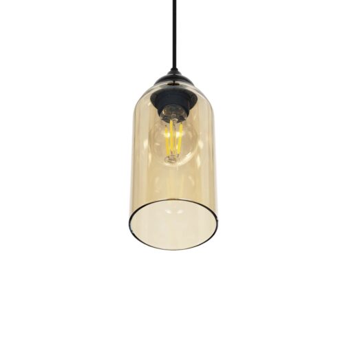 GLOBOSTAR® TUBE 206-0031 Μοντέρνο Κρεμαστό Φωτιστικό Οροφής με Ντουί 1 x E27 AC 220-240V IP20 – Mελί – Μ10 x Π10 x Υ24cm