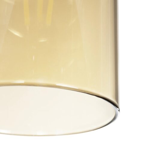 GLOBOSTAR® TUBE 206-0031 Μοντέρνο Κρεμαστό Φωτιστικό Οροφής με Ντουί 1 x E27 AC 220-240V IP20 – Mελί – Μ10 x Π10 x Υ24cm