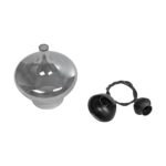 GLOBOSTAR® OVOCE 206-0032 Μοντέρνο Κρεμαστό Φωτιστικό Οροφής με Ντουί 1 x E27 AC 220-240V IP20 – Μαύρο Φιμέ – Μ20 x Π20 x Υ22cm