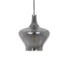 GLOBOSTAR® OVOCE 206-0032 Μοντέρνο Κρεμαστό Φωτιστικό Οροφής με Ντουί 1 x E27 AC 220-240V IP20 – Μαύρο Φιμέ – Μ20 x Π20 x Υ22cm