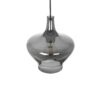 GLOBOSTAR® OVOCE 206-0032 Μοντέρνο Κρεμαστό Φωτιστικό Οροφής με Ντουί 1 x E27 AC 220-240V IP20 – Μαύρο Φιμέ – Μ20 x Π20 x Υ22cm